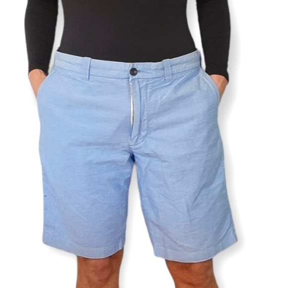 J. Crew Other - J. Crew Flat Front Cotton Shorts 33x10.5" Blue